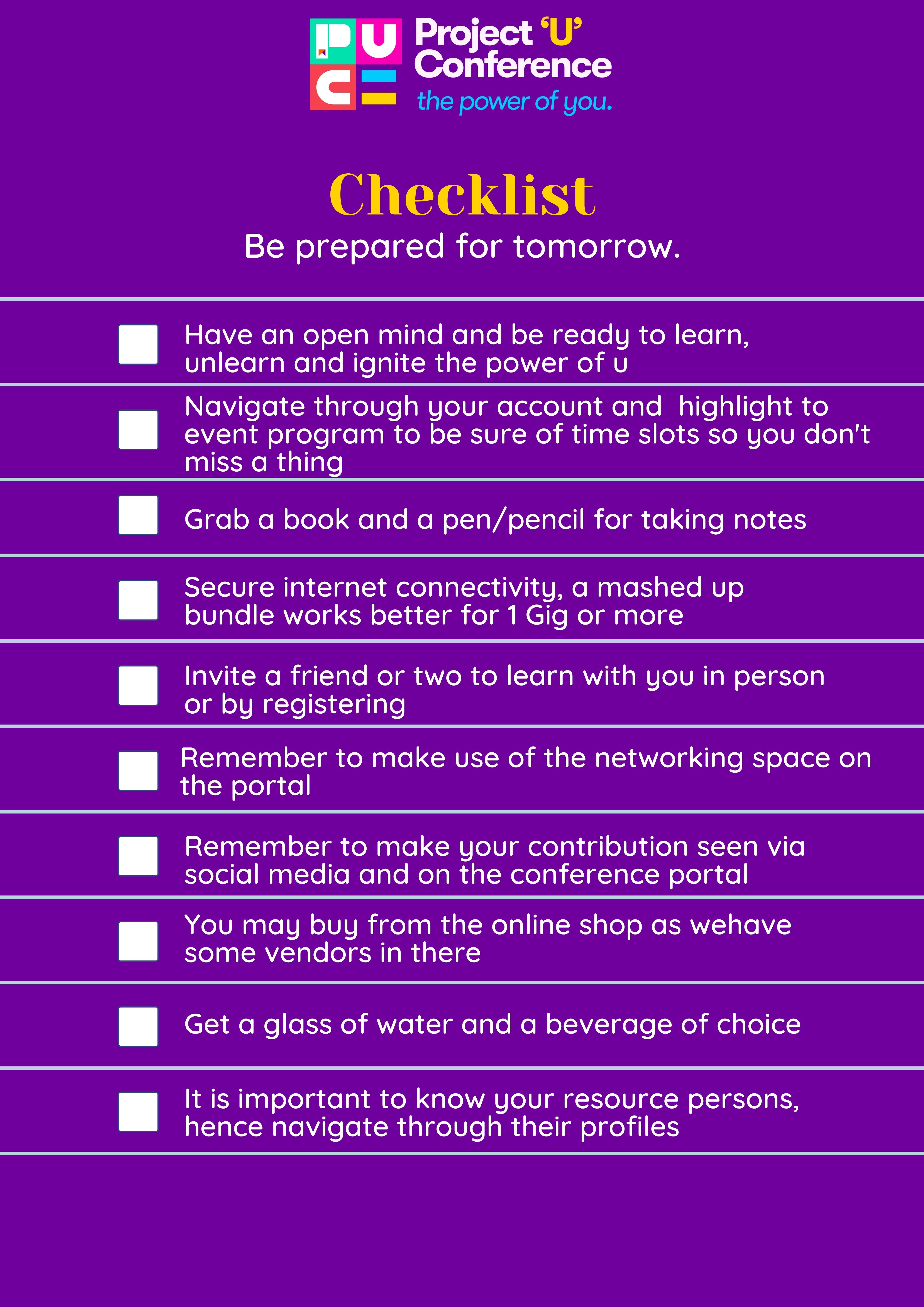 THE PUC CHECK LIST